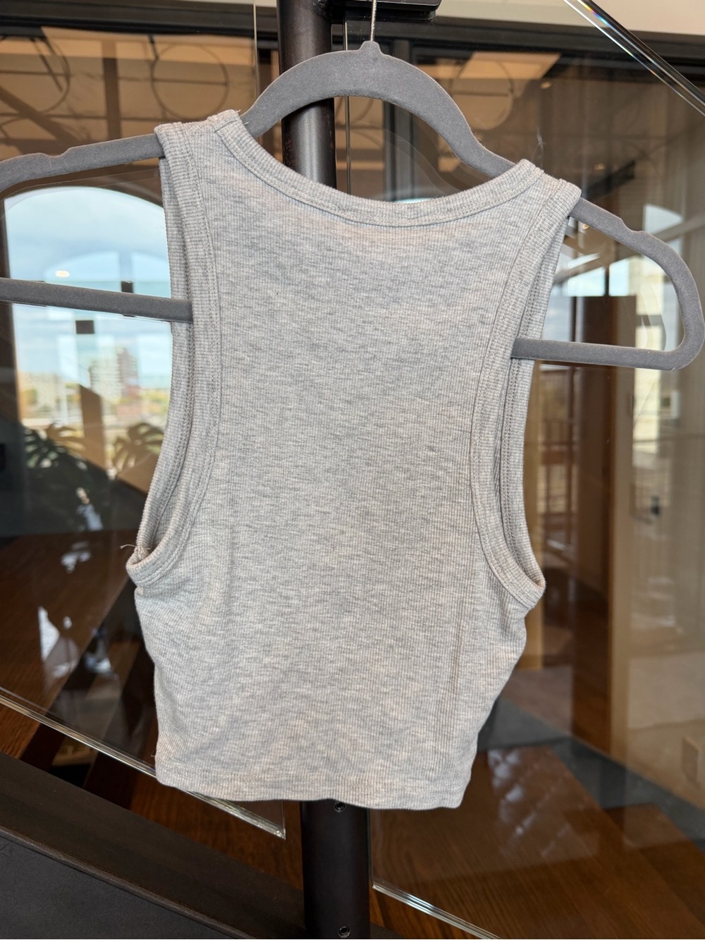 Zara Light Gray Ribbed Tank - Picture 5 of 5